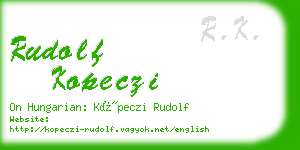 rudolf kopeczi business card